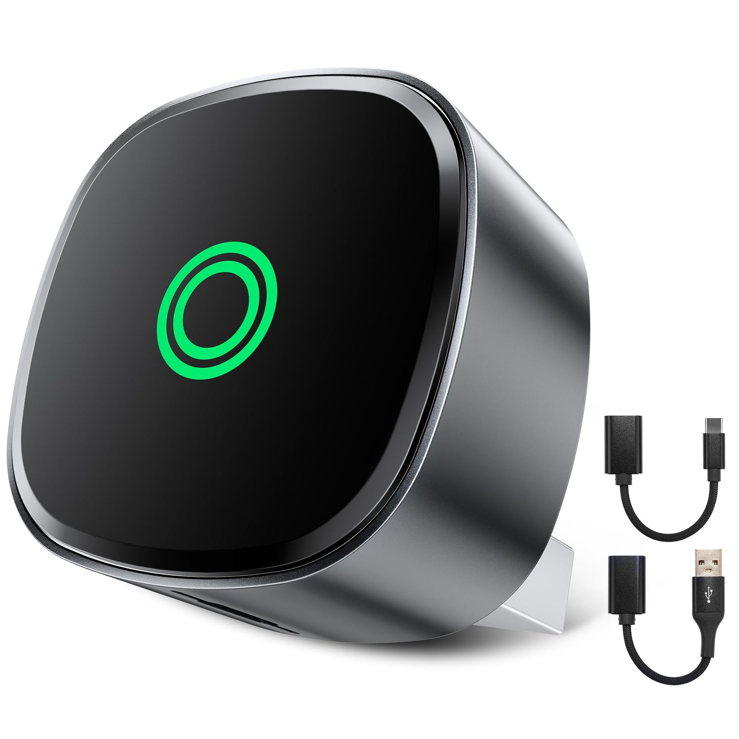 2025 Wireless CarPlay & Android Auto Adapter UK, Upgraded Mini 2 in 1 Plug and Play USB to Wireless Car Play Adapter Car Accessories, Converts Wired