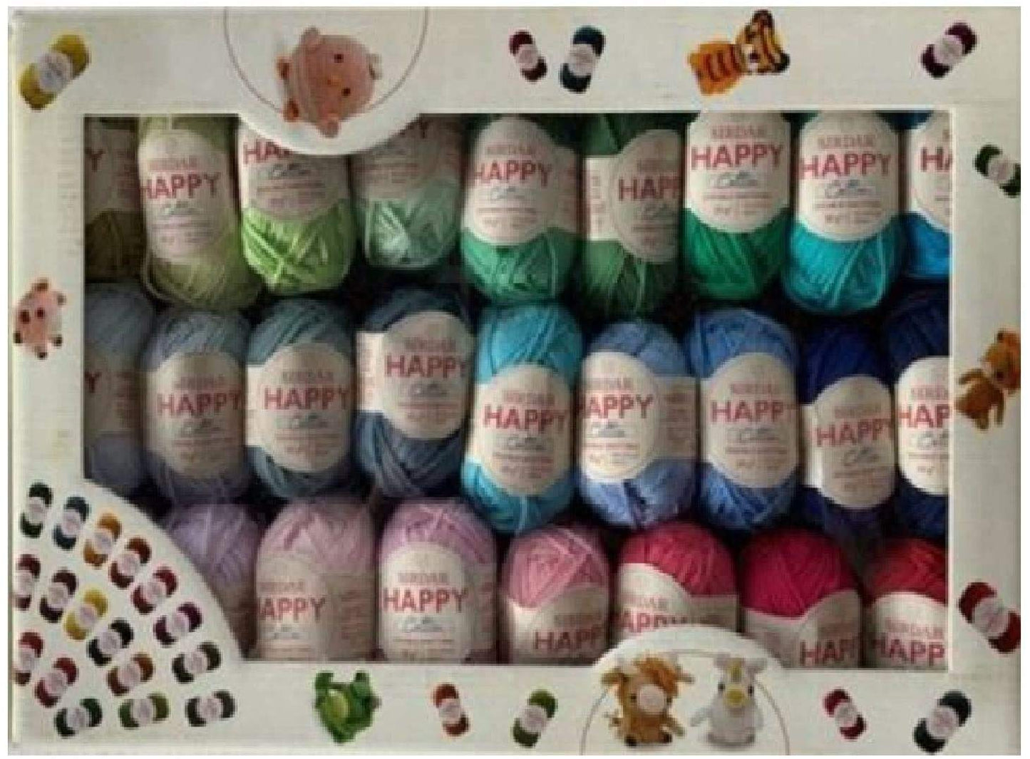 Sirdar Happy Cotton 50 Colours Assortment Box