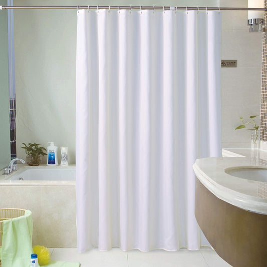 GONOVE Shower Curtain for Bathroom 200 x 200 cm Waterproof Thicken Polyester Fabric Shower Curtain Liner White Washable Bath Curtain with Hooks,
