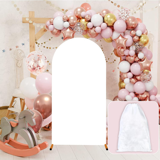 6.6 FT Wedding Arch Cover Backdrop,Spandex Fitted Arch Cover wtih a Storage Bag for Round Top Chiara Backdrop Stand Covers for Wedding Birthday Party
