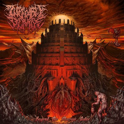 Ineffable Demise - Beyond The Marrow Gates CD cover art published by Rancid Offal Records, featuring dark and captivating imagery suitable for death metal enthusiasts.