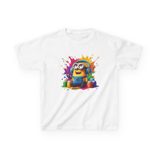 Minion T-Shirt - Paint Splatter Cartoon Art Kids Tee Childs Boys Girls Unisex