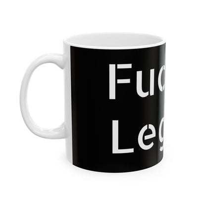 Inappropriate Slogan Ceramic Mug featuring the funny F-word design, perfect for cheeky coffee lovers.