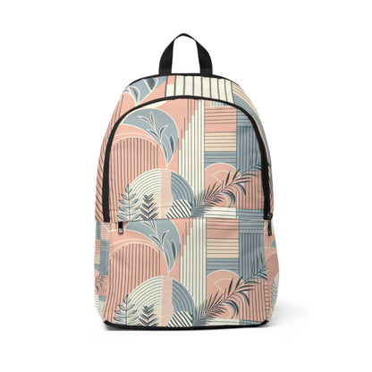 Dazzling Dreams Power Pulse Backpack featuring a pastel modern design and bold architectural lines, crafted by Dazzling Dreams Studio.