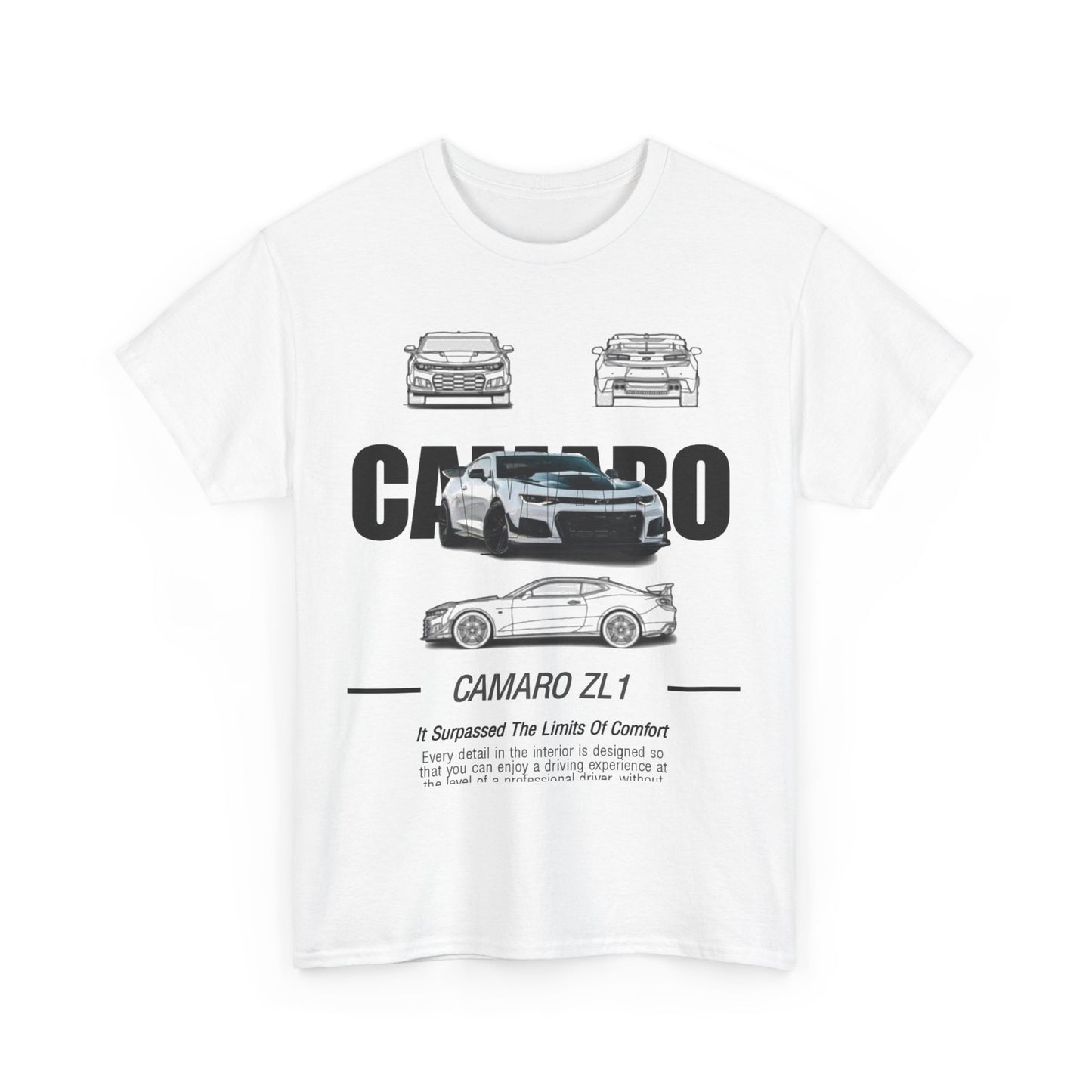 Mens Camaro ZL1 T-Shirt: Performance & Comfort Unisex Tee Design Auto Ad