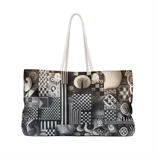 Spacious interior of the Valentina Belleveau Contemporary Weekender Bag by Dazzling Dreams Studio, showcasing ample storage for travel essentials.