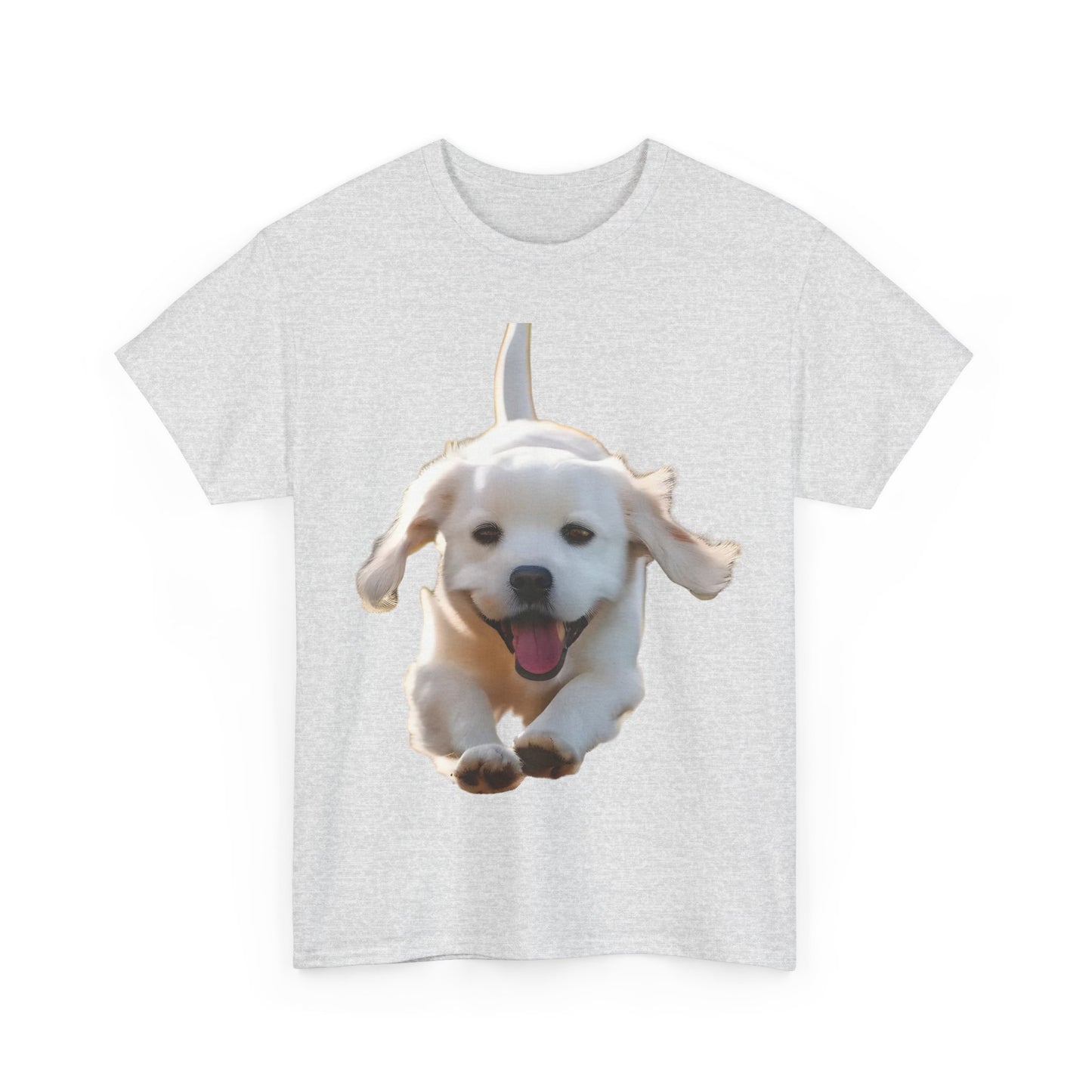 Leaping puppy Graphic T-Shirt, Urban Streetwear Top, Unisex Cotton