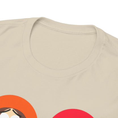 Close-up view of the neckline of the Squid Game South Park Unisex Men’s Women’s Graphic Cotton Funny T Shirt Tee, highlighting the soft fabric and quality craftsmanship.