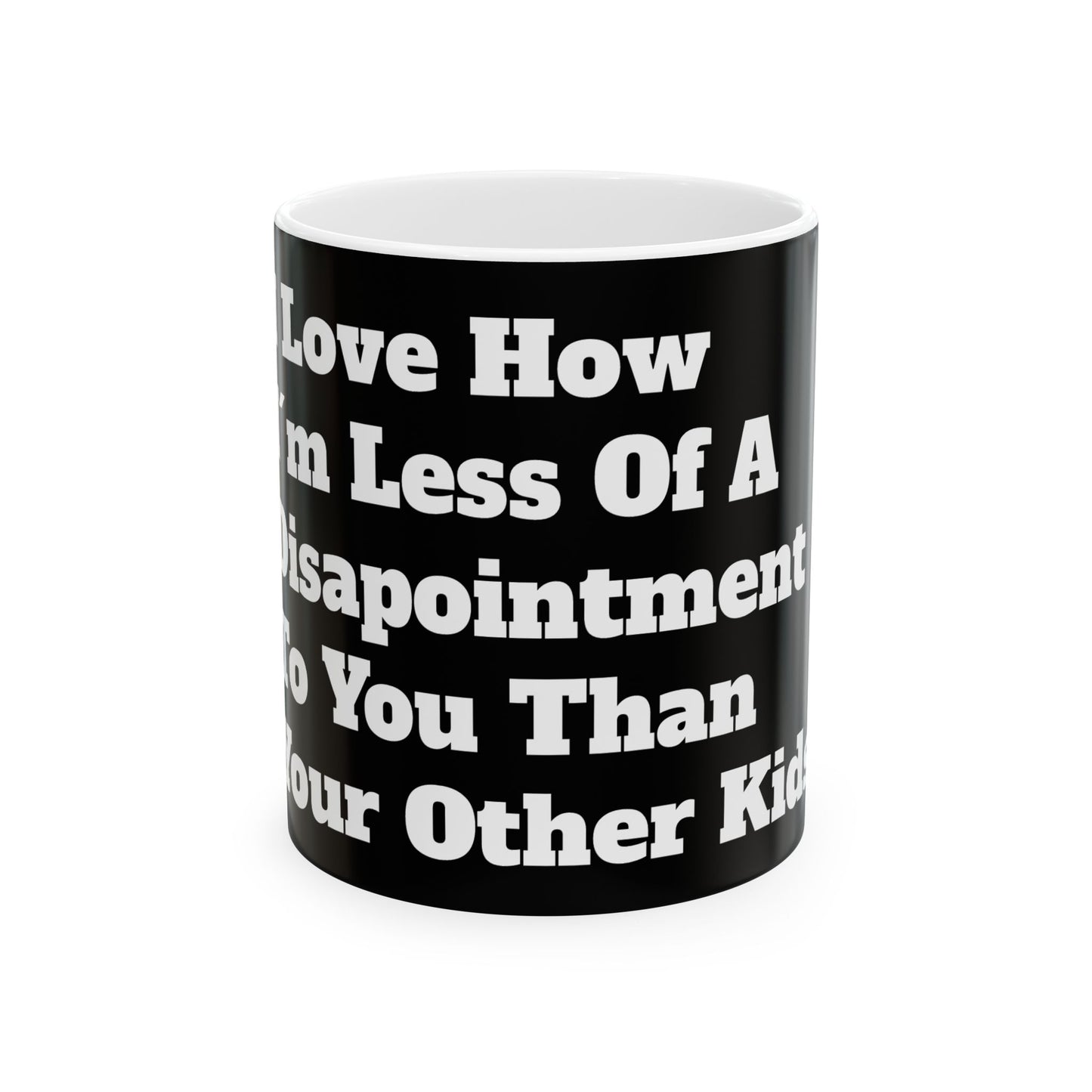 Inappropriate Slogan Ceramic Mug showcasing humorous F-word design, perfect for adding cheeky fun to your morning coffee.
