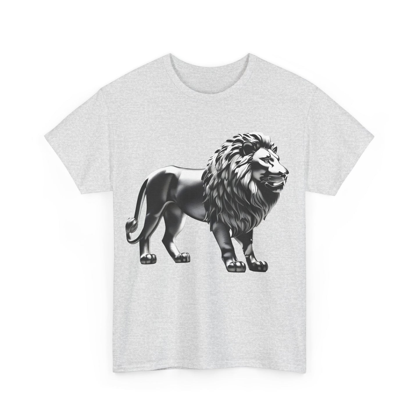 Silver majestic lion Graphic T-Shirt, Urban Streetwear Top, Unisex Cotton