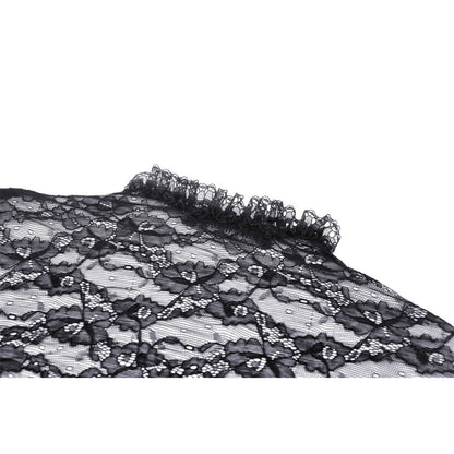 Versatile Bell Sleeve Shrug styled with layered lace, perfect for adding drama to any ensemble.