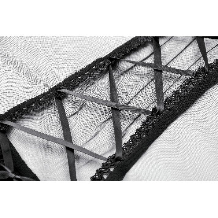 Side view of the Dark in Love Seraphina dress, highlighting the romantic ruffles and silhouette that captures gothic elegance.