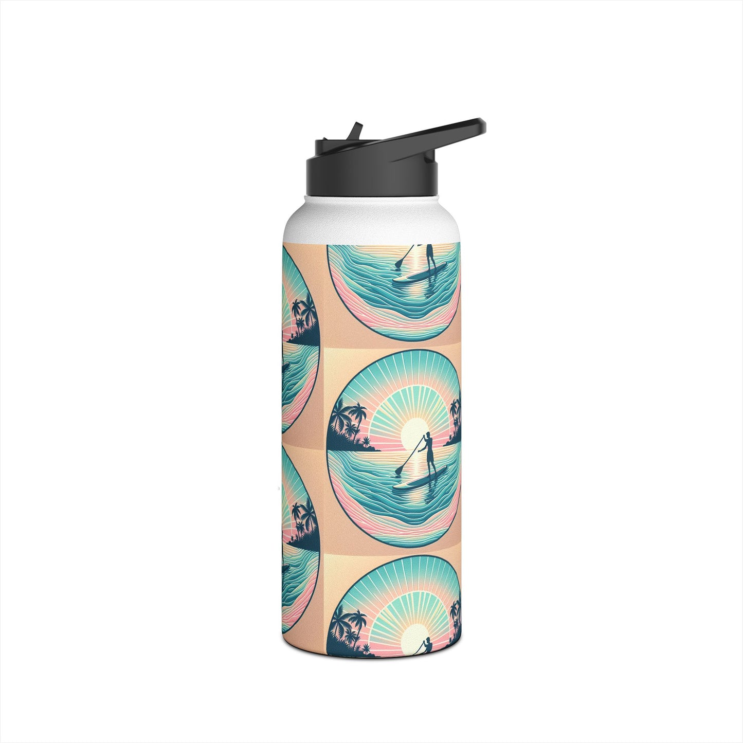 Fantasy Paddleboarding Stainless Steel Water Bottle, Standard Lid