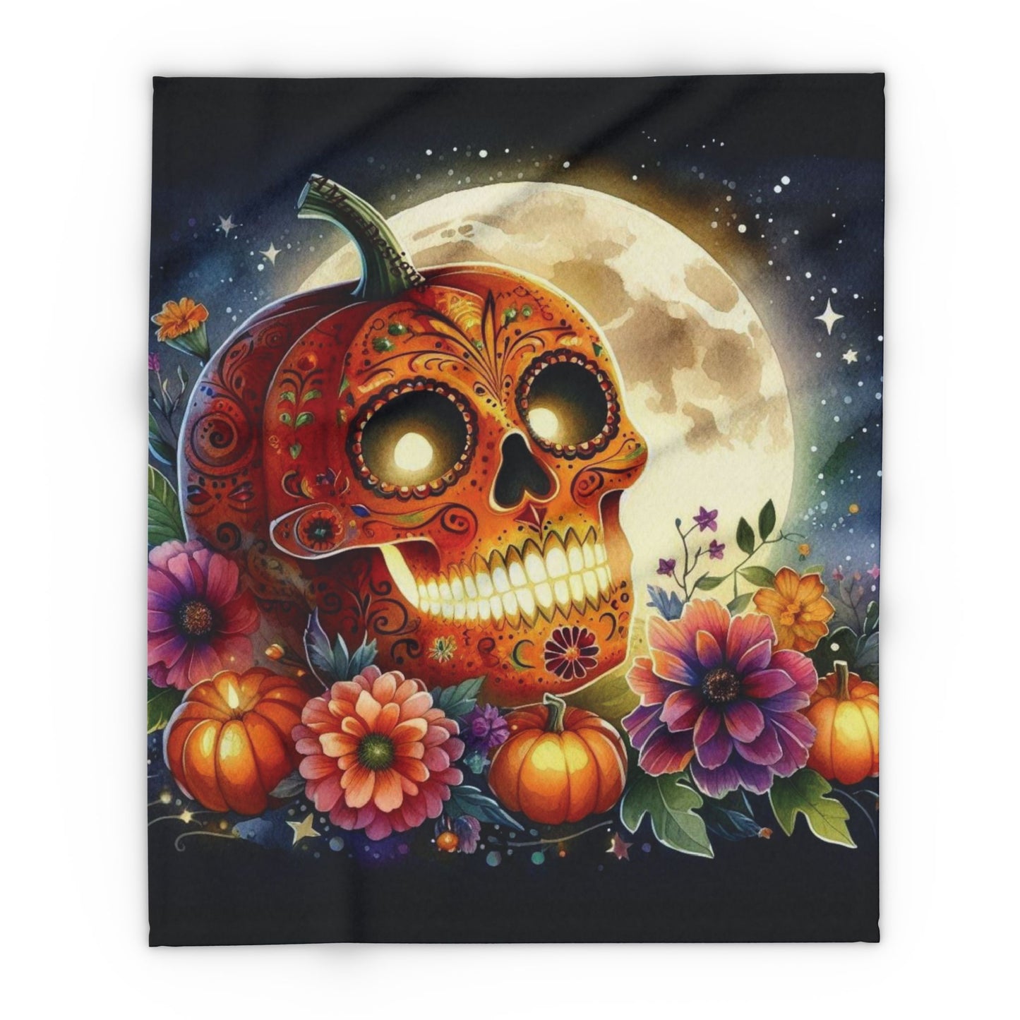 Decorative and Warm Halloween  Spooky Arctic Fleece Blanket 3 Sizes