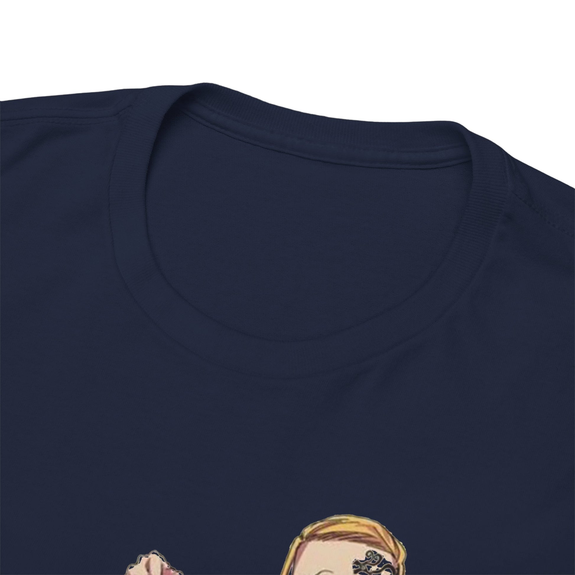 Close-up of the luxurious neckline of Tokyo Revengers t-shirt, highlighting high-quality fabric and intricate graphic details.