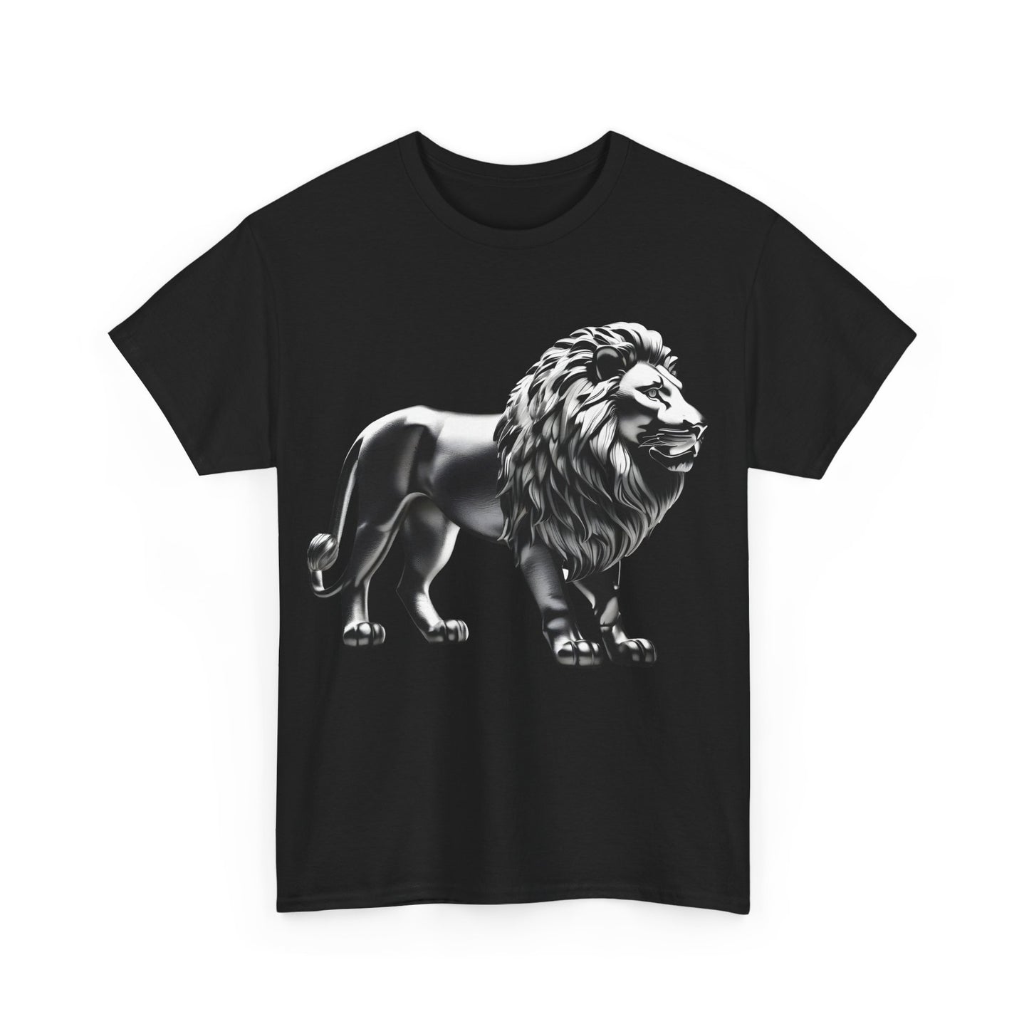 Silver majestic lion Graphic T-Shirt, Urban Streetwear Top, Unisex Cotton