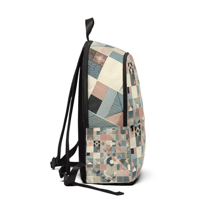 Interior view of the Pastel Fusion Backpack by Dazzling Dreams Studio showcasing its spacious compartments, designed for organized functionality and style.