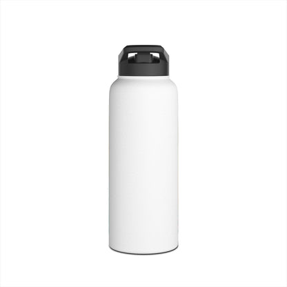 Luxury Fantasy Paddleboarding Stainless Steel Water Bottle in a clean white design with black accents, ideal for adventure seekers and style lovers.