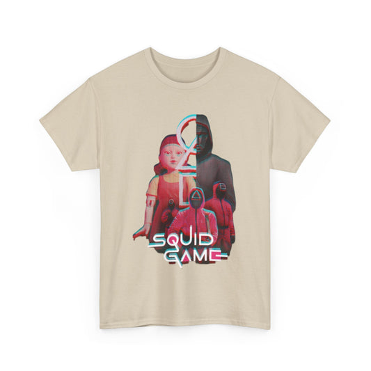 Squid Game Unisex Men’s Women's Graphic Cotton Funny T-Shirt Tee featuring iconic characters in vibrant design, perfect for making a bold statement and embracing individuality.
