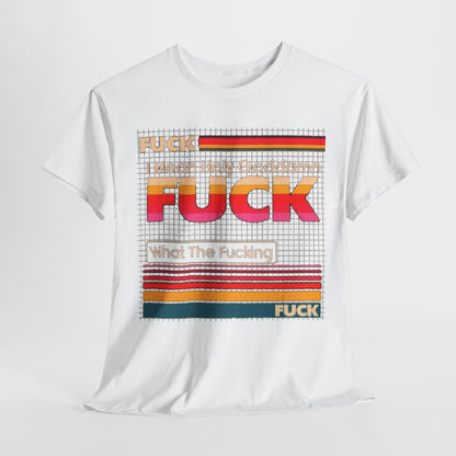 Retro Pop Art Unisex Men’s Women’s Graphic Cotton Funny T Shirt Tee Vintage featuring bold retro typography on a white background, perfect for casual wear.