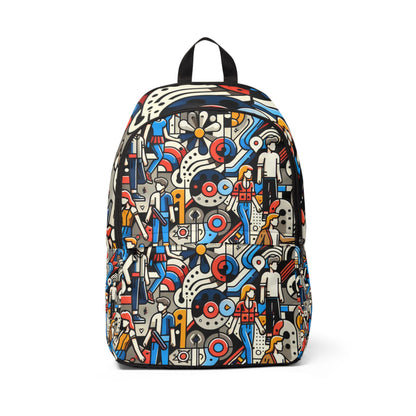 Luxury Playfully Sophisticated Cartoon Character Backpack by Dazzling Dreams Studio showcasing vibrant comic-style design with whimsical characters, perfect for adding a refined yet playful touch to your ensemble.