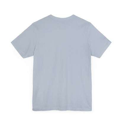 Back view of the Sabrina Carpenter Inspired Unisex Short Sleeve Tee, crafted in premium light blue fabric for luxury comfort.