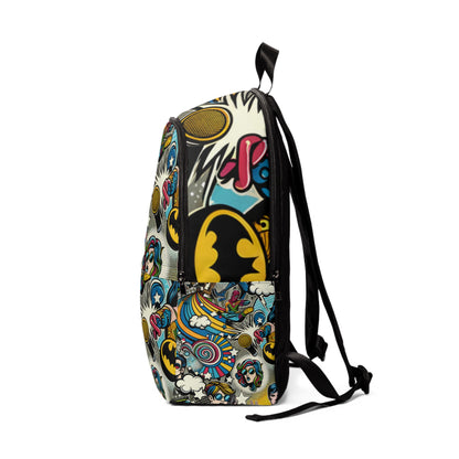 Spacious interior of the Stylish Abstract Visions Cartoon Backpack by Dazzling Dreams Studio, designed for practicality and style, ideal for everyday use.