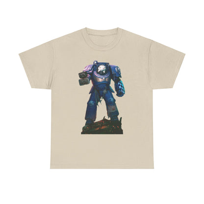 Elegant unisex graphic tee showcasing an exquisite depiction of a heroic figure in a sci-fi aesthetic, tailored for casual and stylish attire.