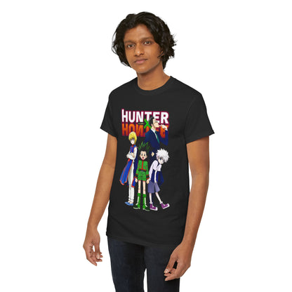 Luxury Hunter x Hunter Elite T-Shirt featuring vivid illustration of iconic characters, perfect for anime enthusiasts.