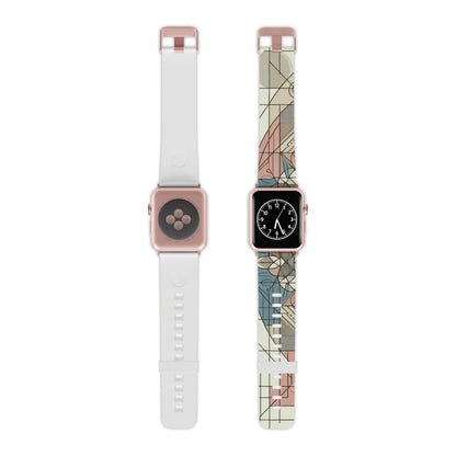 GraphiZen Apple Watch Strap by Dazzling Dreams Studio displayed on an elegant background, emphasizing its unique contemporary design and charm.