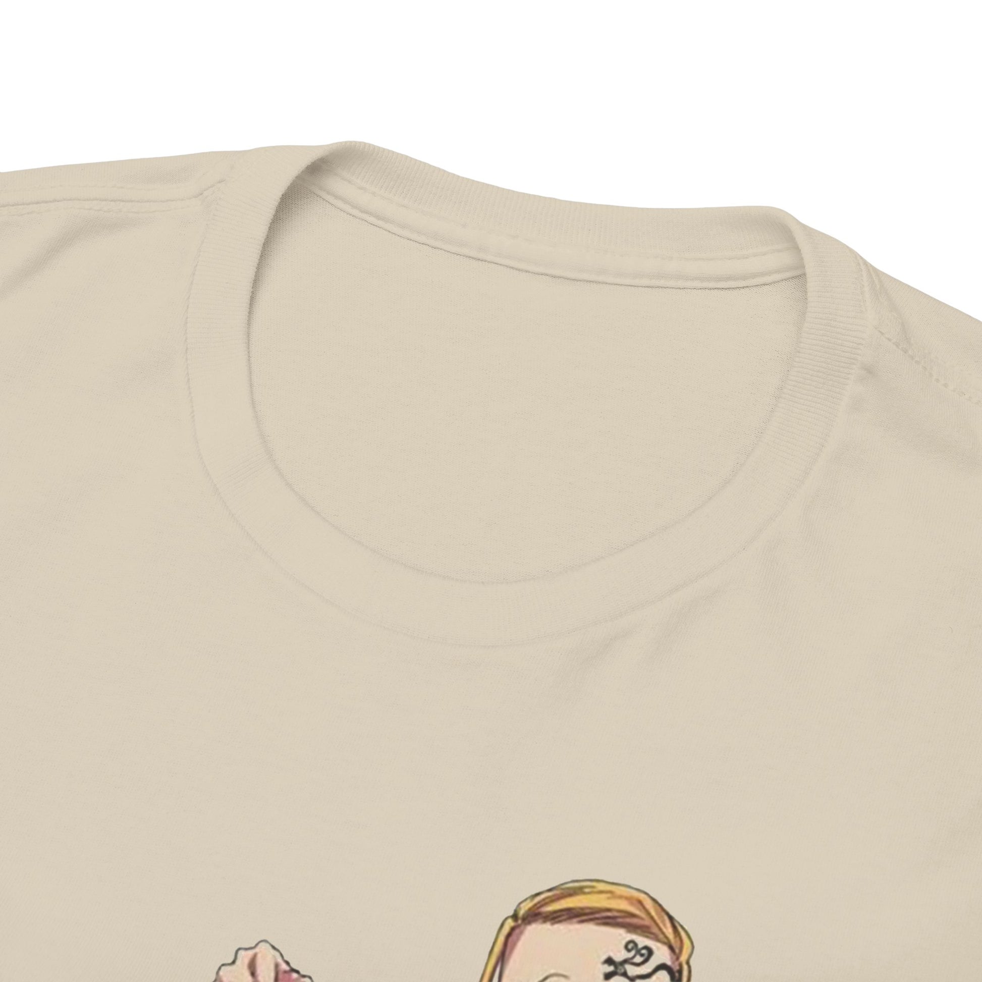 Close-up of the luxurious fabric and neckline detailing of a Tokyo Revengers anime t-shirt, symbolizing quality craftsmanship.