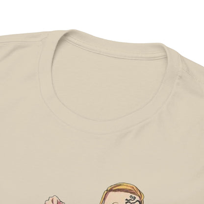 Close-up of the luxurious fabric and neckline detailing of a Tokyo Revengers anime t-shirt, symbolizing quality craftsmanship.