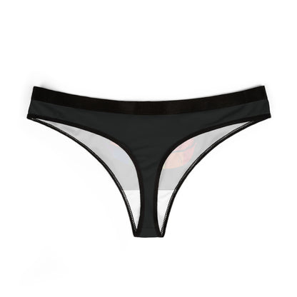 Stylish women's thong showcasing a playful rainbow lip motif, a perfect blend of fun and sophistication.