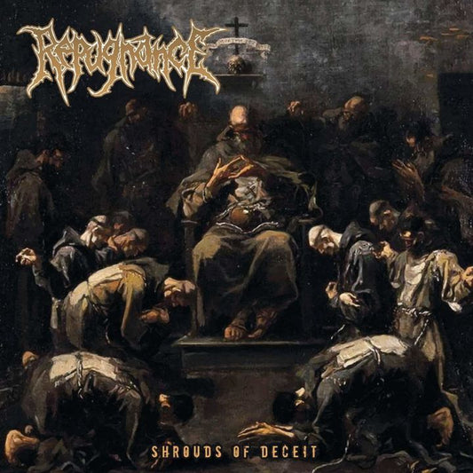 Repugnance - Shrouds of Deceit CD cover art, an exemplary Death Metal album released by Rancid Offal Records, showcasing striking visuals and artistic design suitable for collectors and enthusiasts.