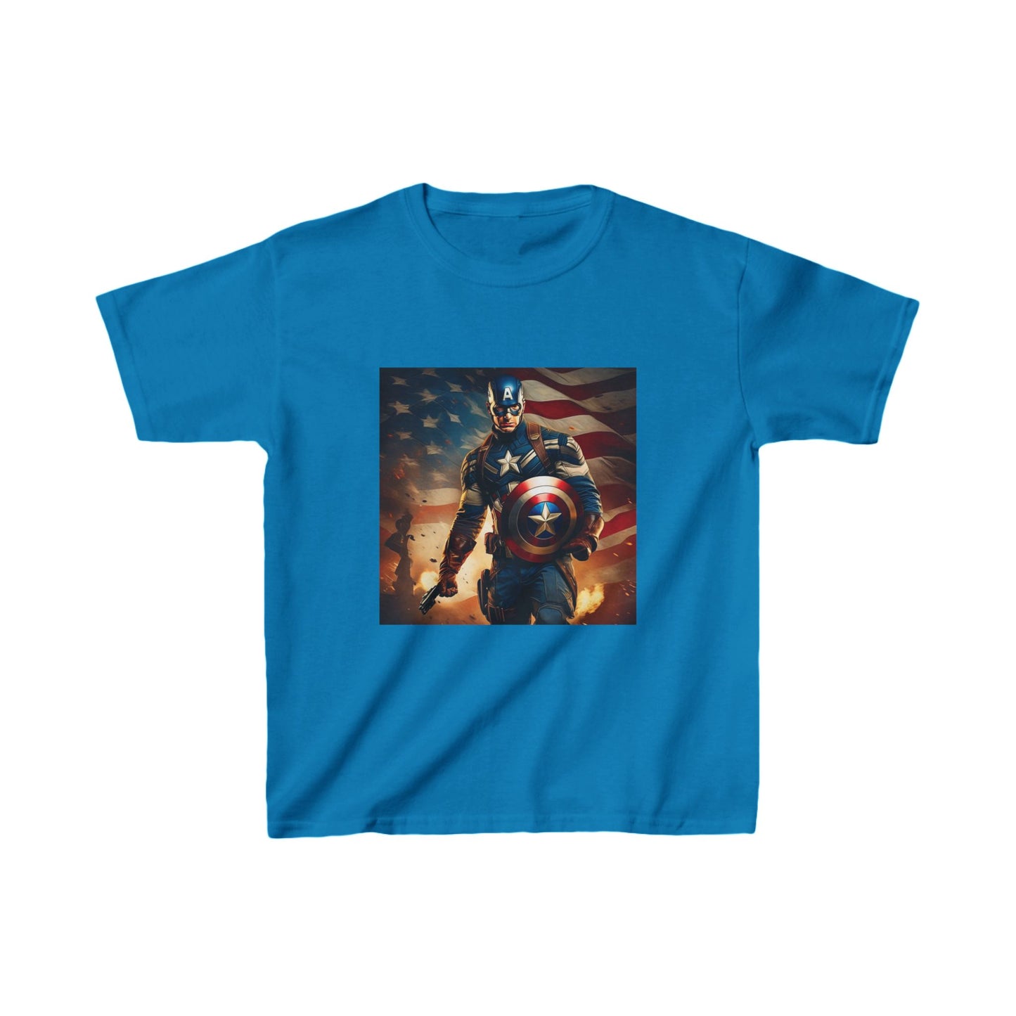 Kids Captain America Heavy Cotton Tee 16 colors