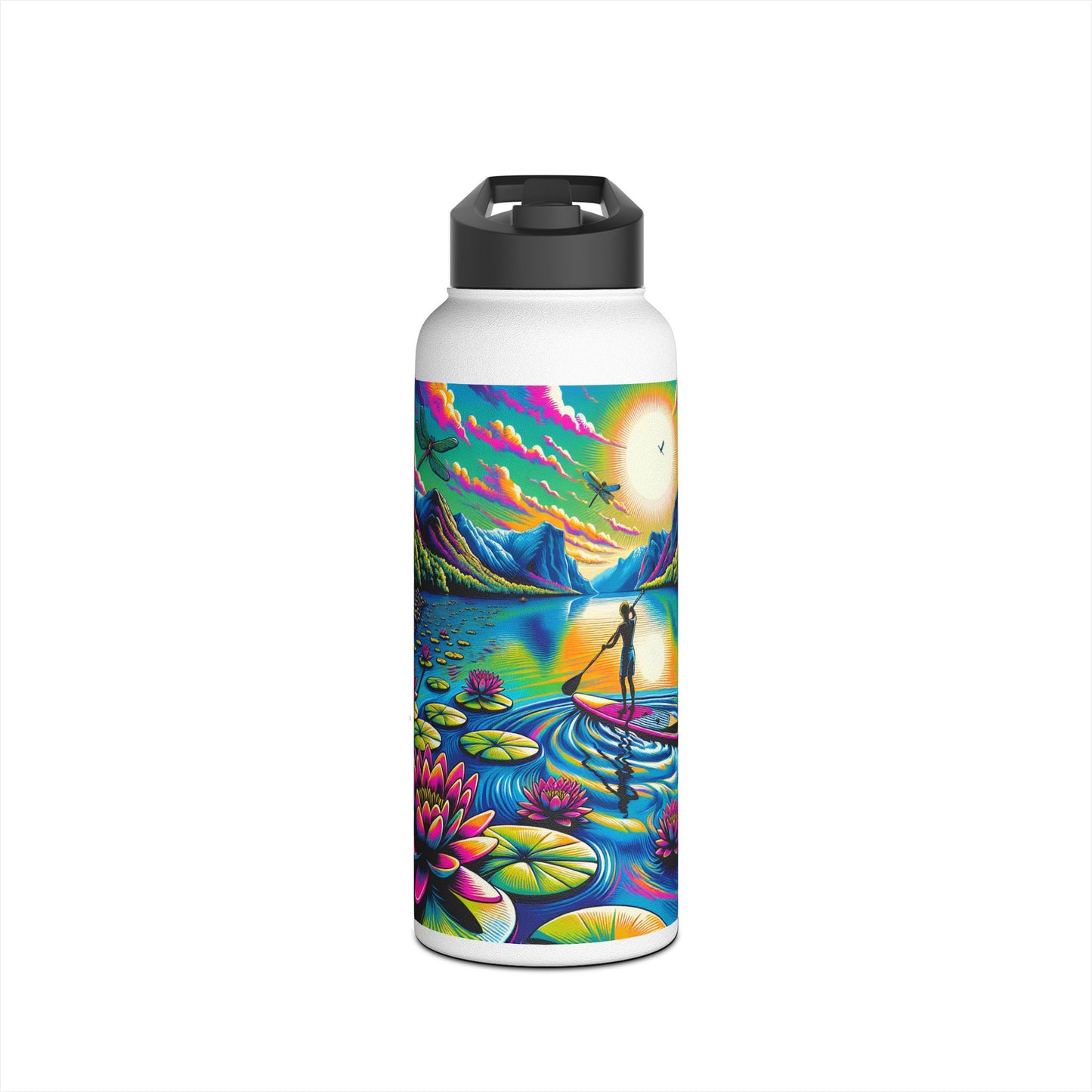 Fantasy Paddleboarding Stainless Steel Water Bottle, Standard Lid