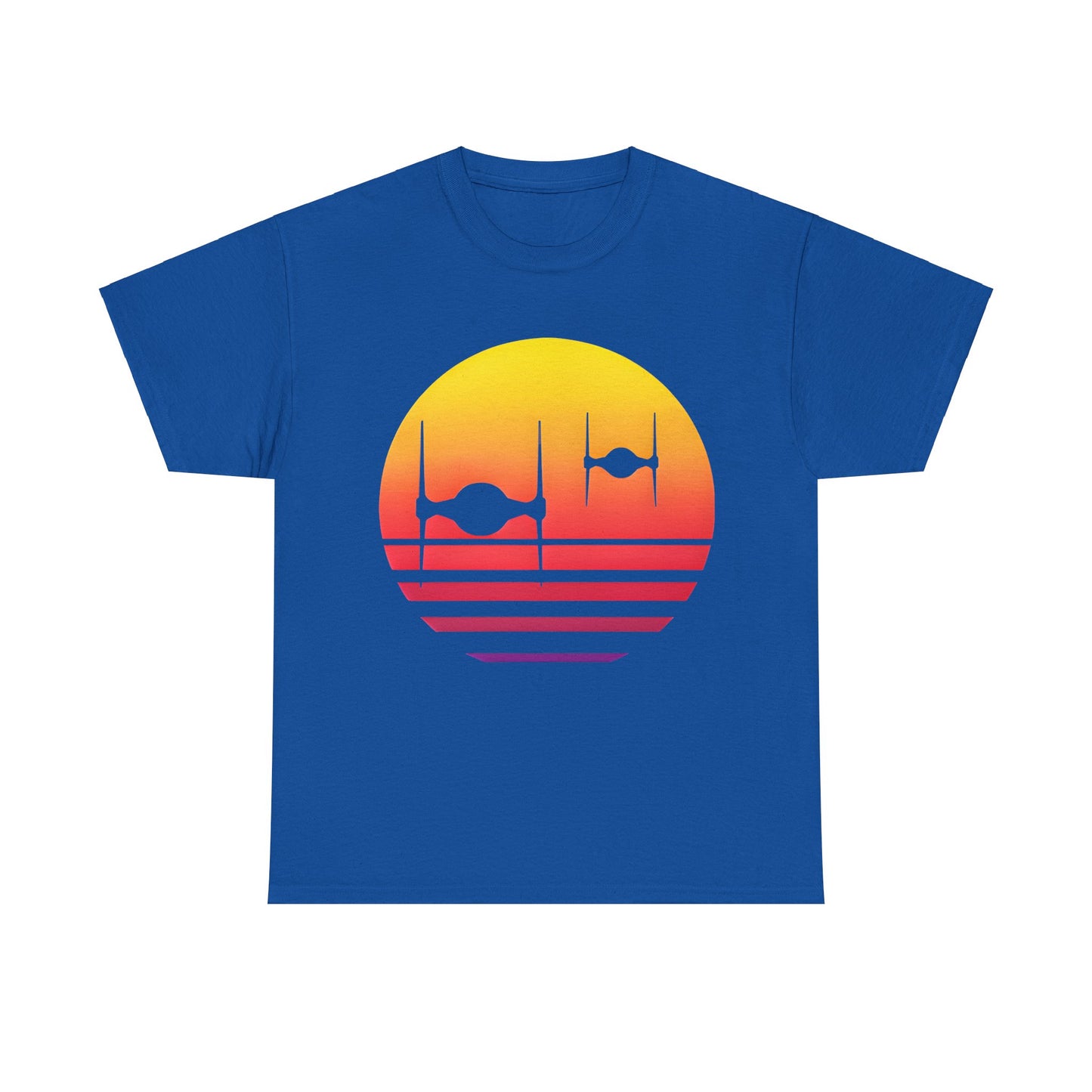 Tie Fighters Sunset Star Wars Graphic Unisex  Tee Shirt