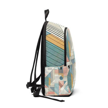 Elegant view of the spacious interior of the Modern Pastel Backpack by Dazzling Dreams Studio, showcasing ample room for laptops and everyday necessities.