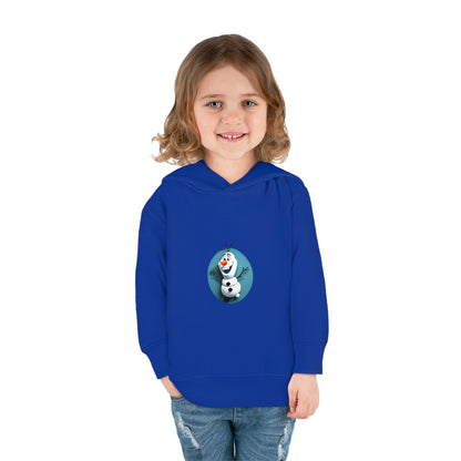 Luxurious Girls Olaf Frozen Hoodie in vibrant blue, featuring a delightful graphic of Olaf the snowman, perfect for ages 2 to 5 years. Ideal fleece sweater for comfort and style, a must-have for little Frozen fans.