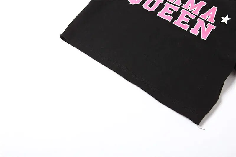 Drama Queen Star Graphic Crop Tee