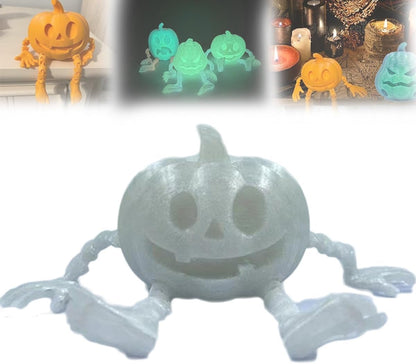 Charming Halloween 3D Printing Pumpkin Decorations by Dazzling Dreams Studio, featuring an adorable white pumpkin with a surprised expression, perfect for upscale decor.