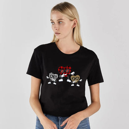 Close-up of the luxurious Leopard Lips graphic on a Women's T-Shirt by Dazzling Dreams Studio, embodying fashion and comfort.
