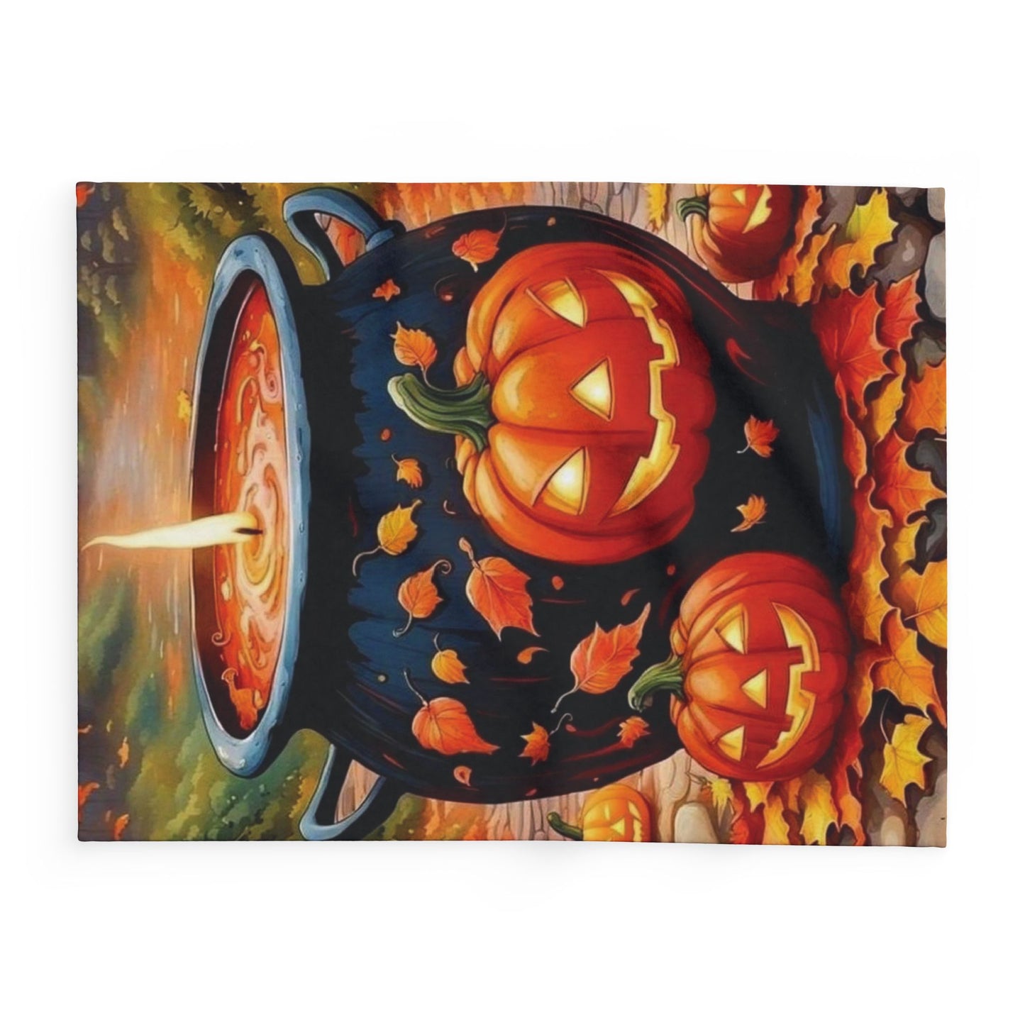 Decorative and Warm Halloween Spooky Arctic Fleece Blanket 3 Sizes