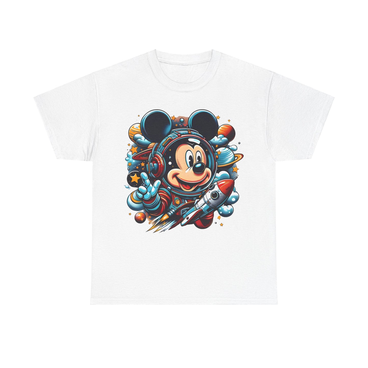 Blast Off with Mickey Astronaut Graphic Unisex Graphic Tee Shirt