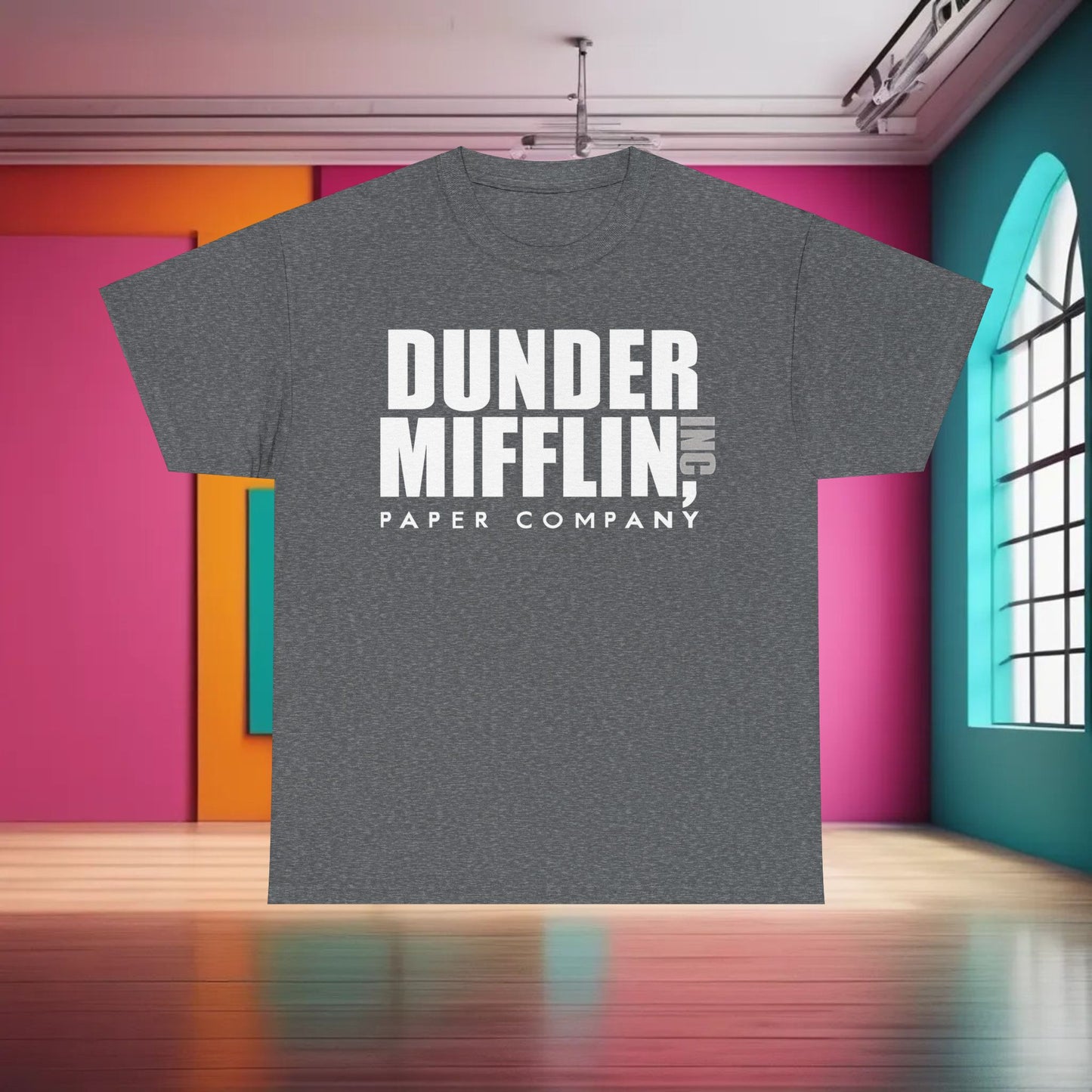 The Office Dunder Mifflin Logo Graphic T-Shirt Urban Unisex Cotton Tee