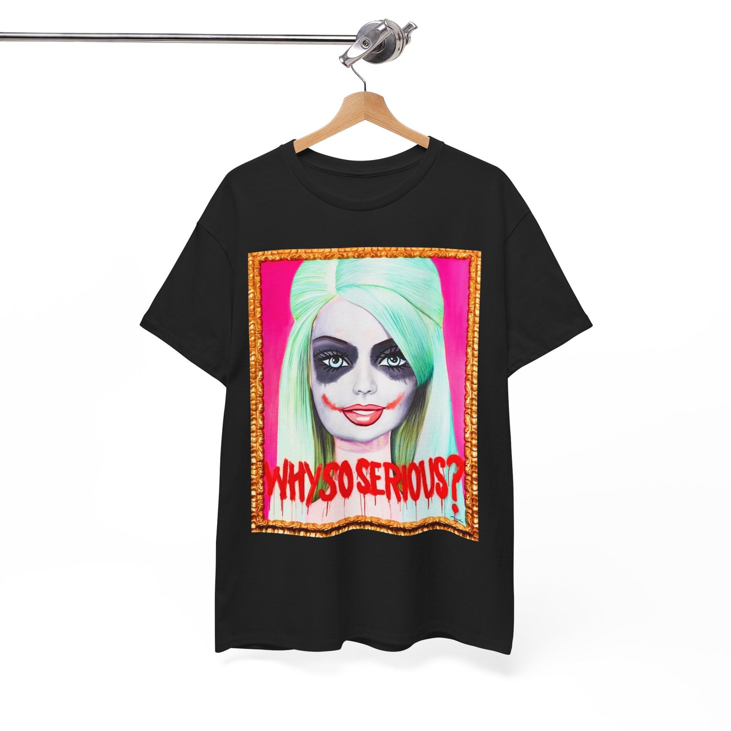 Why So Serious Joker Barbie Women's Graphic T-Shirt - Trendy Pop Art Design Tee