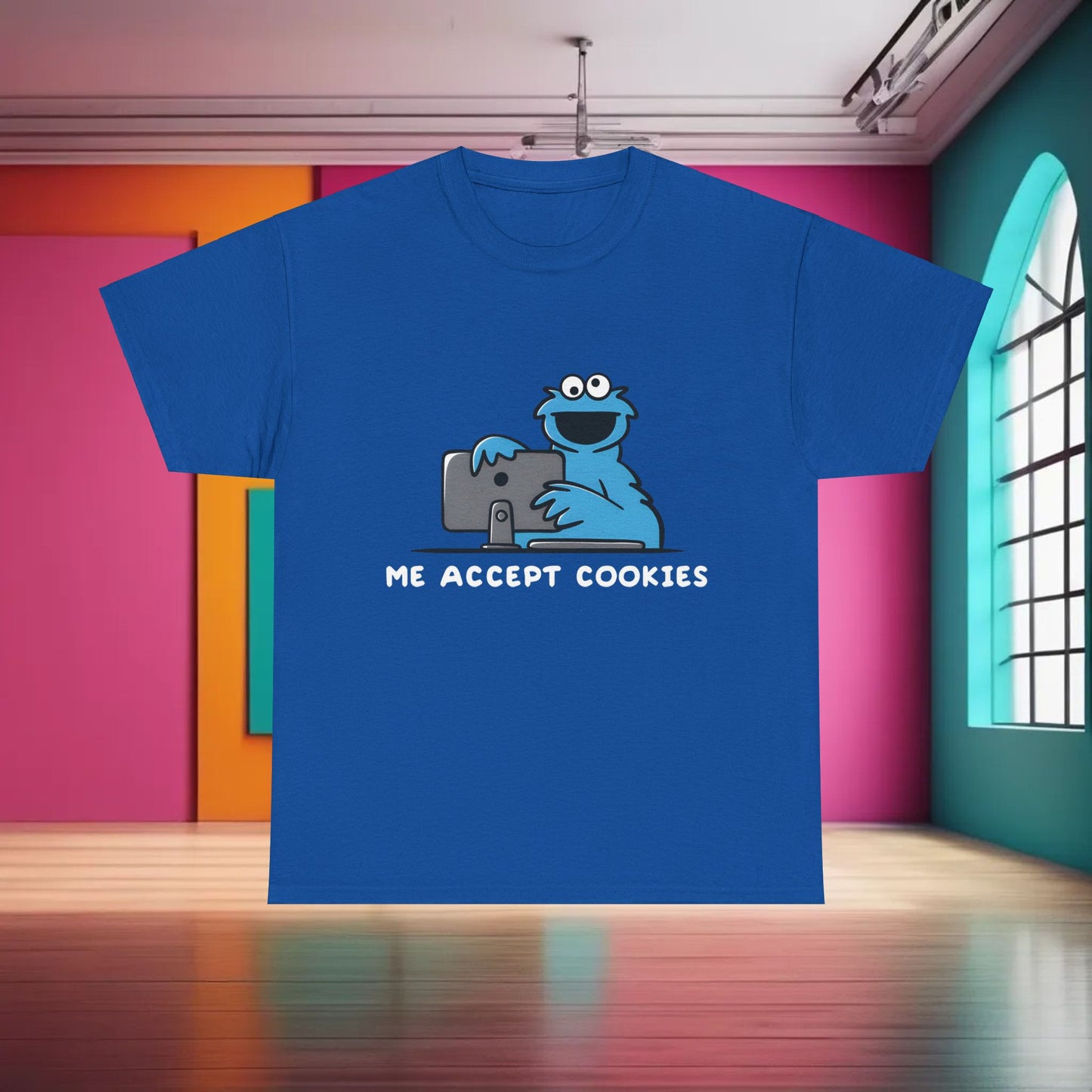 Sesame Street Cookie Monster Graphic T-Shirt Urban Unisex Cotton