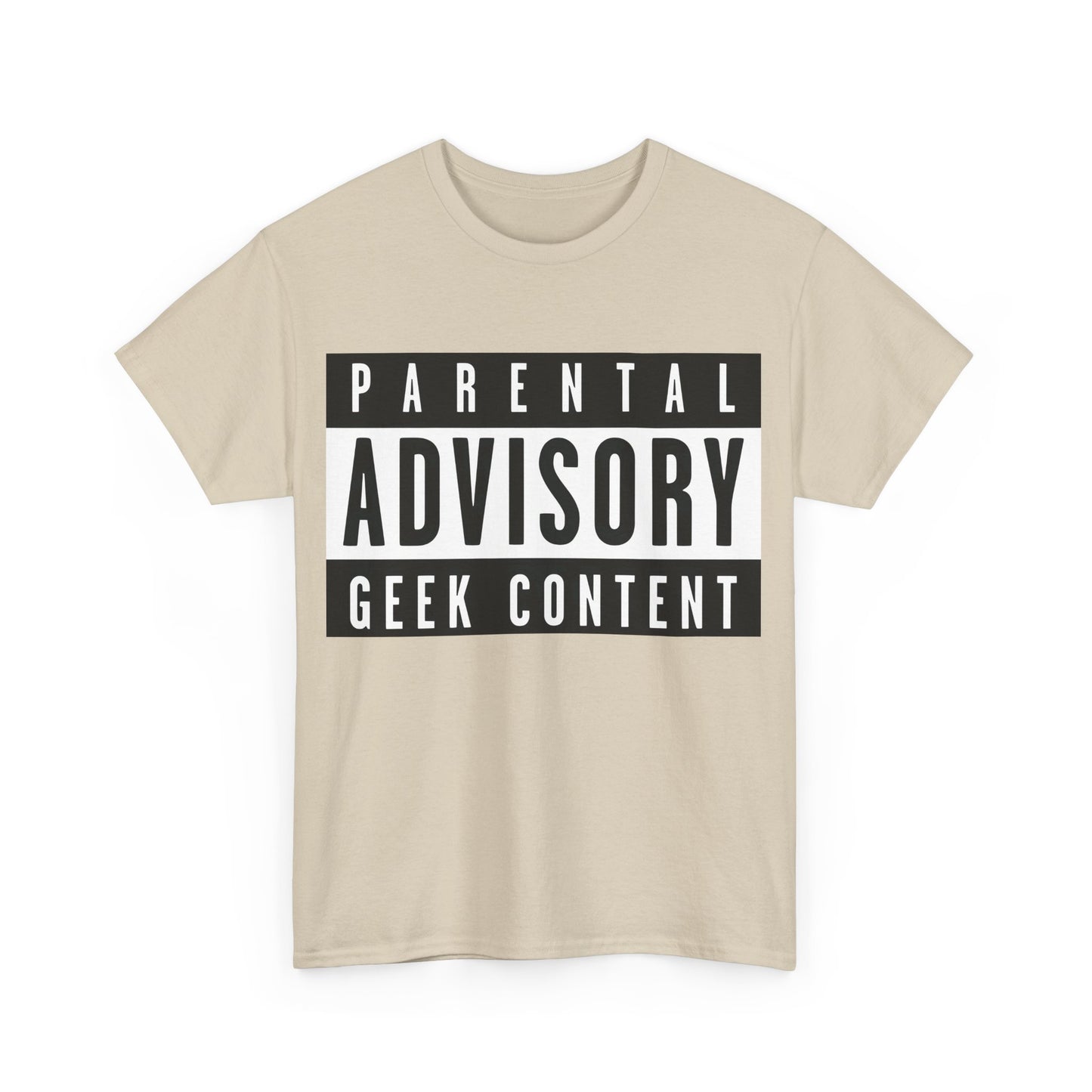 Parental Advisory: Geek Content Graphic T-Shirt Urban Unisex Cotton Tee