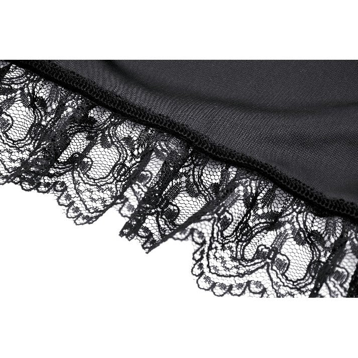 Elegant Dark in Love Lavinia Velvet and Lace Shrug featuring dramatic bell sleeves, perfect for gothic fashion enthusiasts.