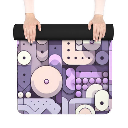 Vivienne Starling Abstract Pastel Purple Yoga Mat by Dazzling Dreams Studio, showcasing elegant design and superior comfort for yoga enthusiasts.